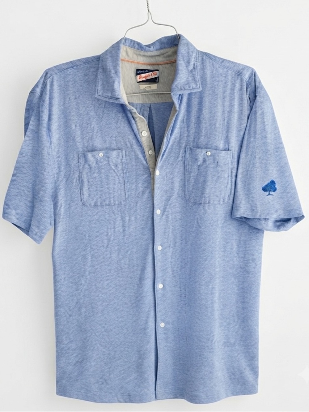 Johnnie-O Hangin' Out Button Down Shirt Mens Sz XL Blue Heather Casual Soft Polo